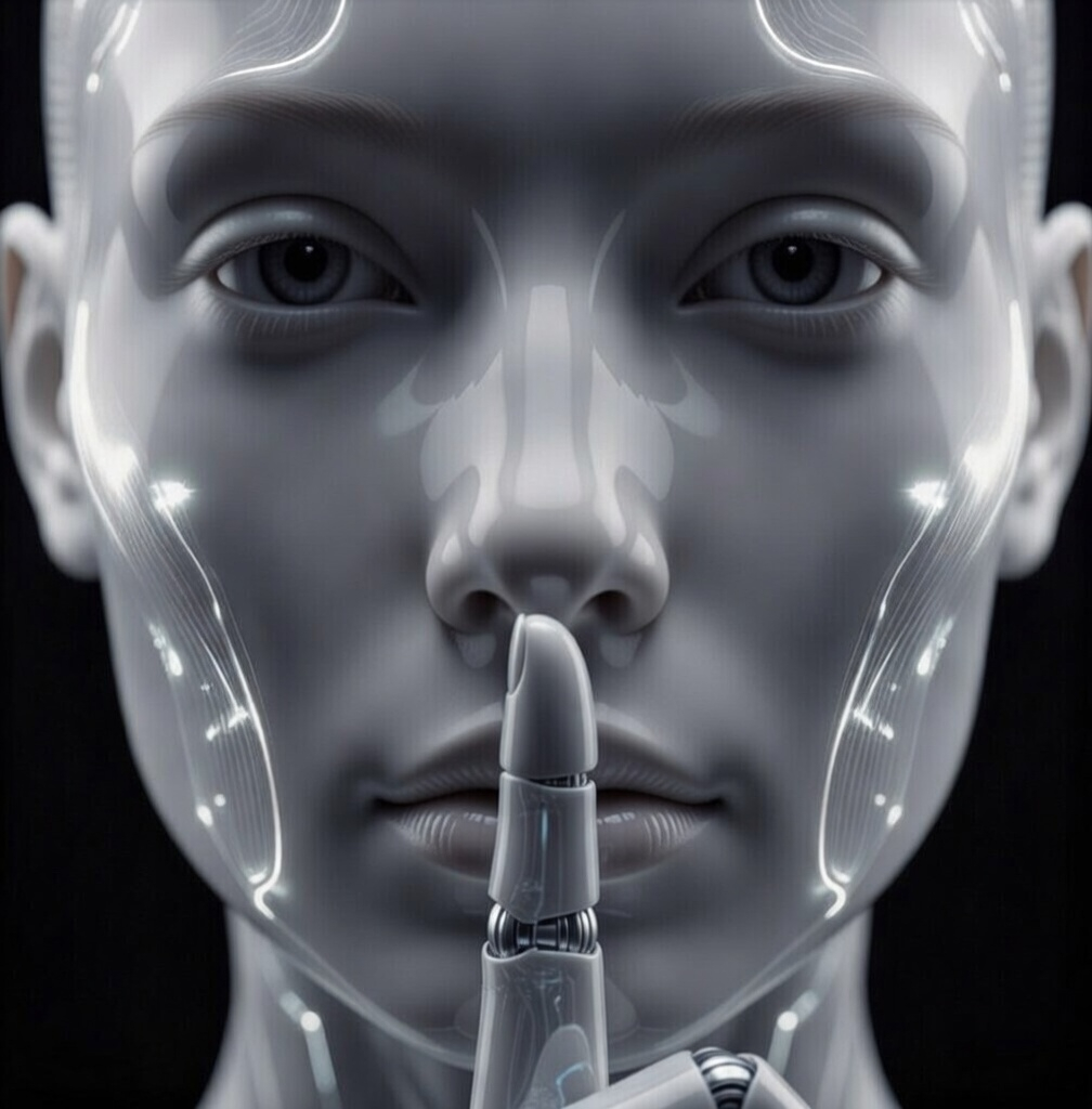 Digital face with creative design elements representing audience-focused creativity