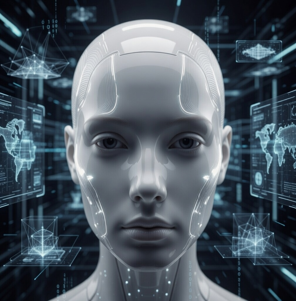 Digital head with data visualization representing flexible pricing models